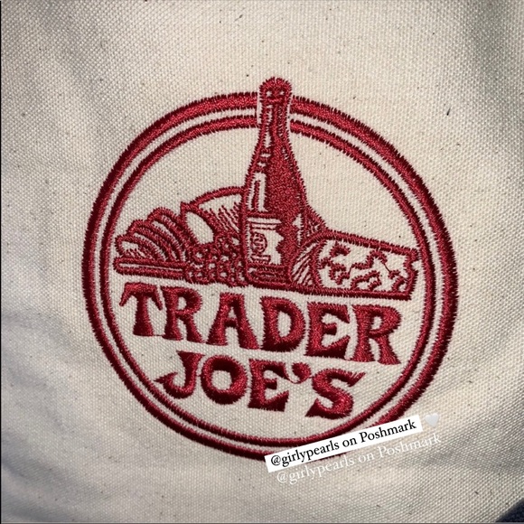 Trader Joe's Tote Bag Cotton Reusable Washable NEW - Picture 4 of 10